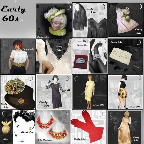 Vintage Hat + HATBOX Blue Green Feather High Fashion Modernist Bucket Hat - Picture 9 of 13